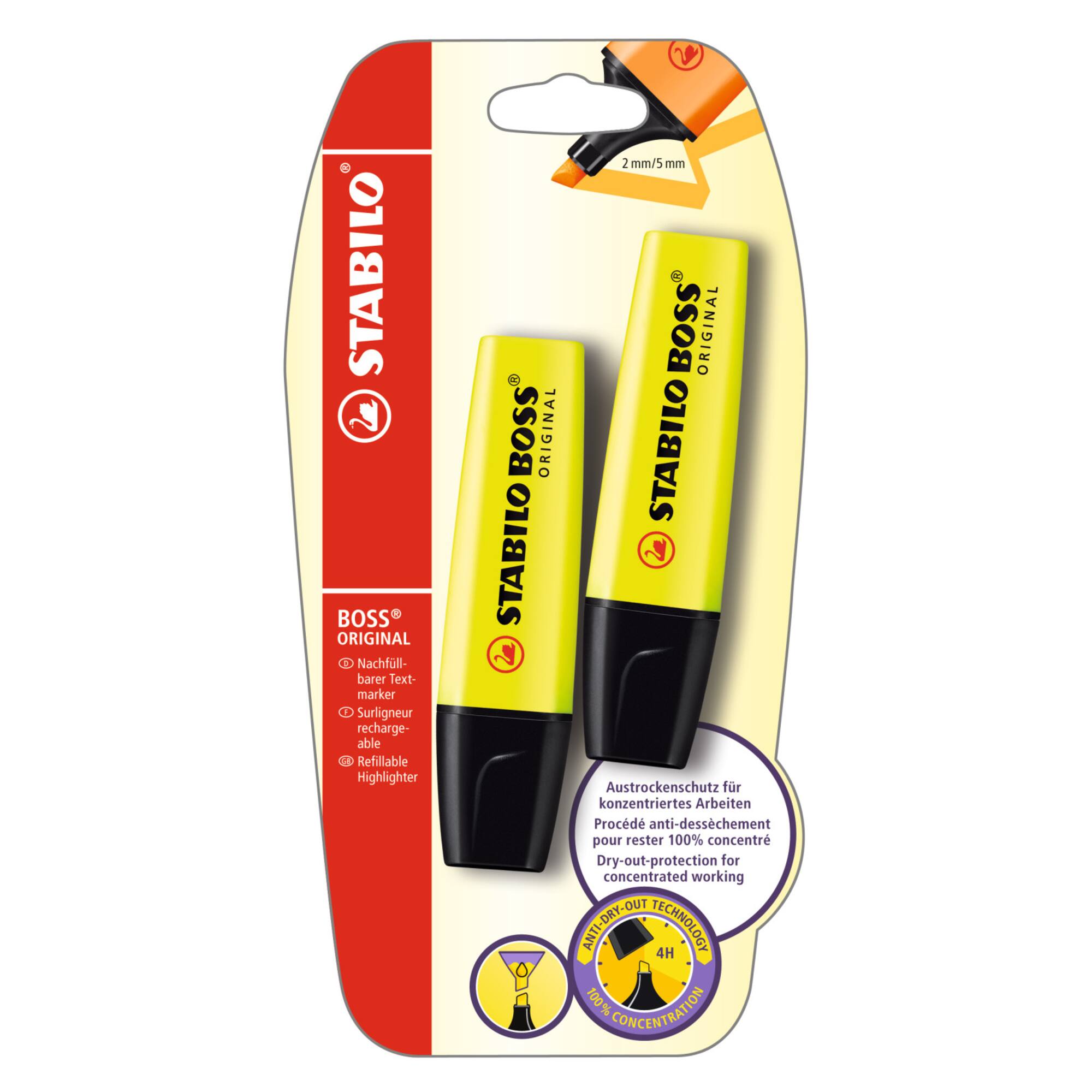 STABILO BOSS® Original Yellow Highlighter Set